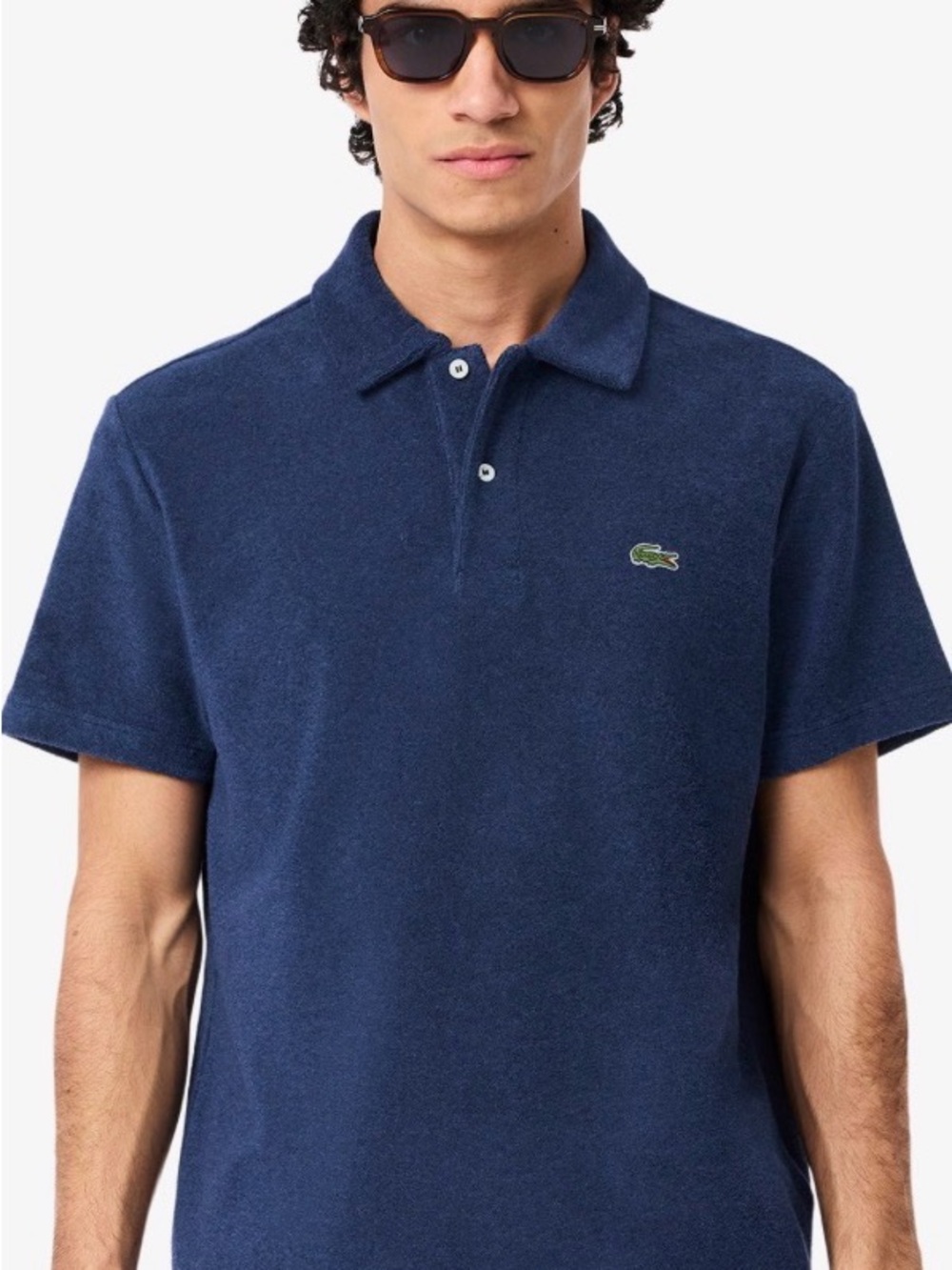 Lacoste Men's Navy Blue Terry Polo